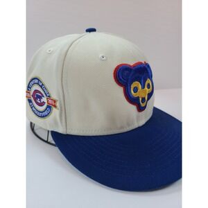 New Era Chicago Cubs 59FIFTY Fitted Hat Cream Royal Blue 7 1/4 A Century of Cubs